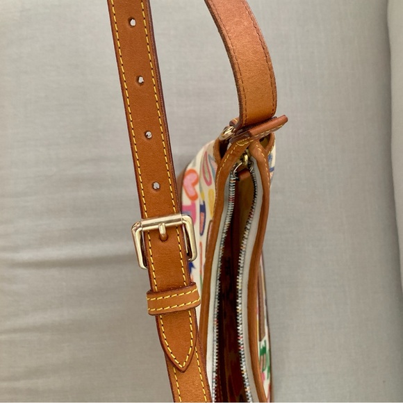 DOONEY & BOURKE Rainbow Lettering Pebble Grain Leather Hobo Bag - Picture 11 of 15